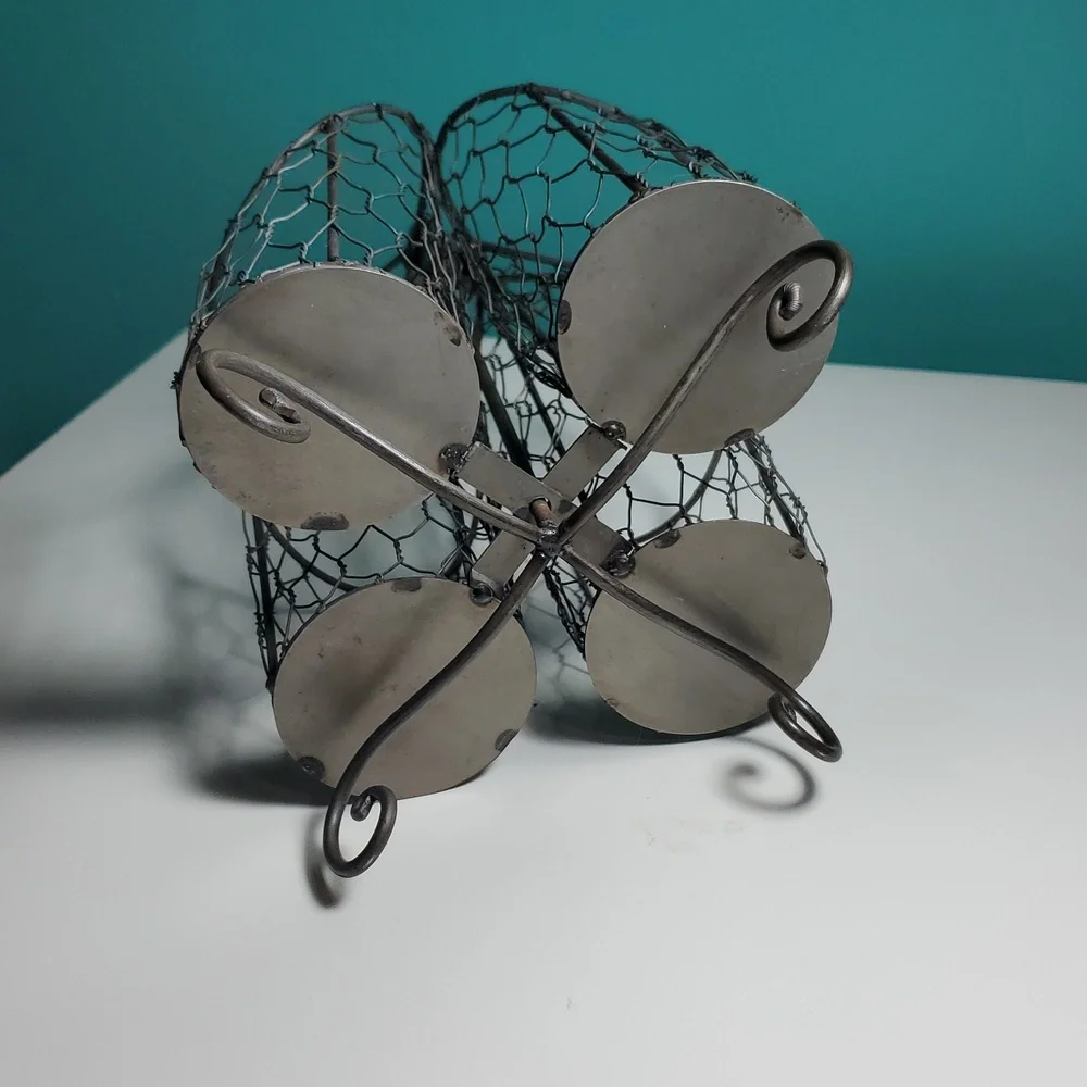 Spinning Black Wire Storage Organizer